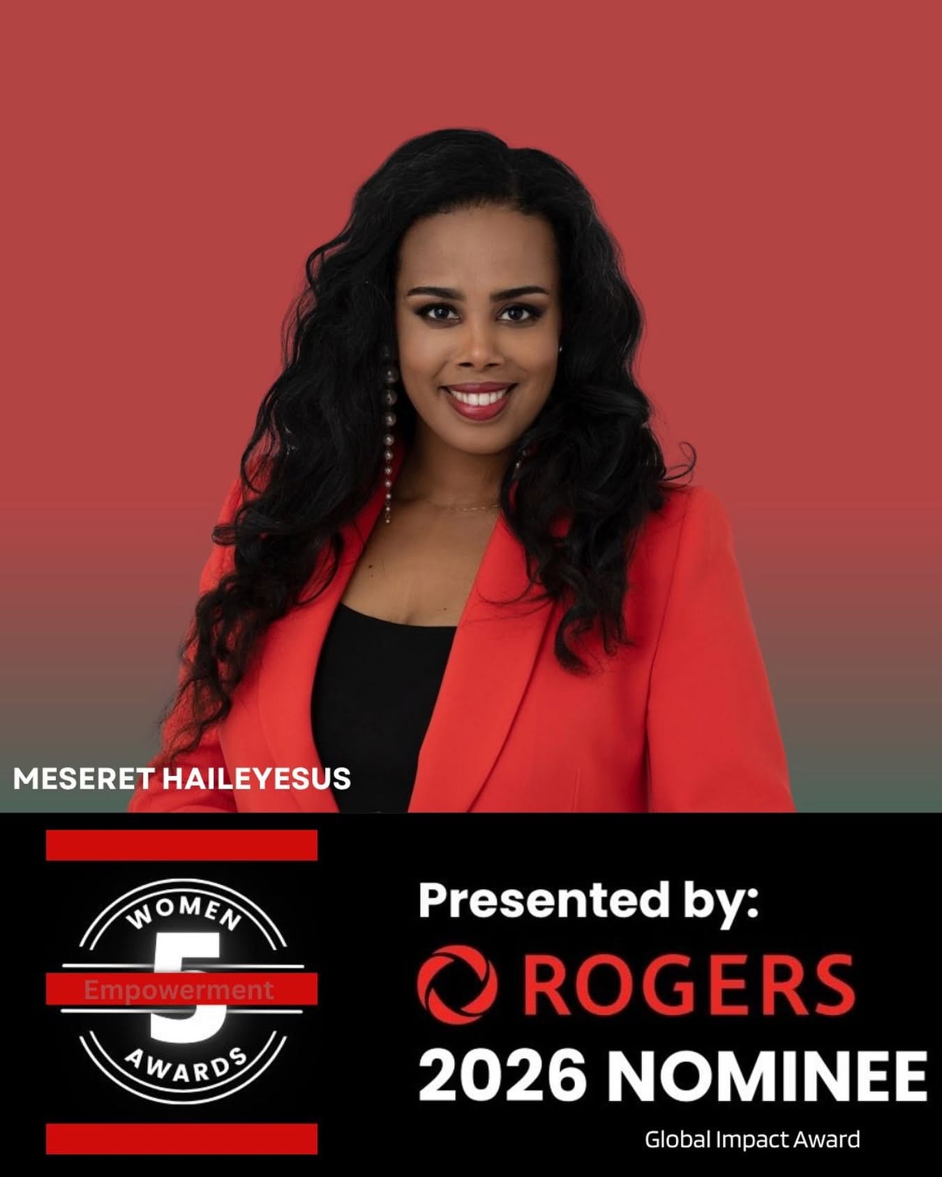 Women Empowerment Awards 2026 Global Impact Award nominee, presented by Rogers