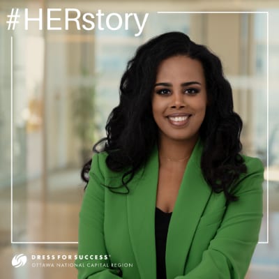 Meseret Haileyesus featured in the Dress for Success HERstory series