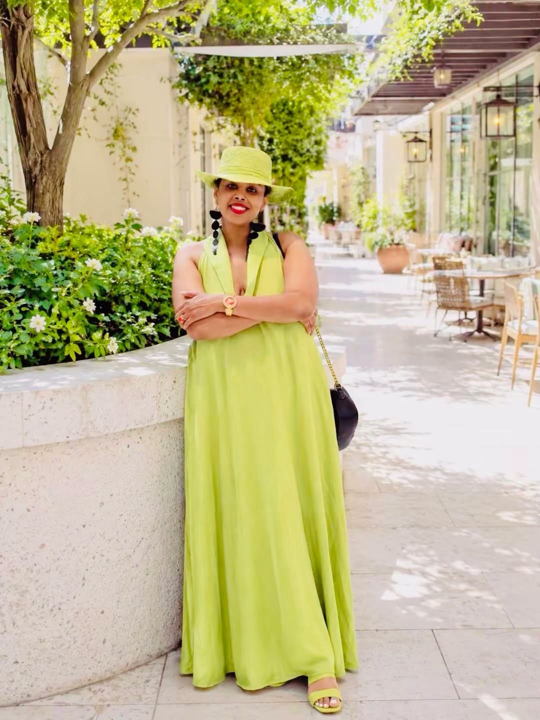 Meseret Haileyesus photographed in a sunlit courtyard