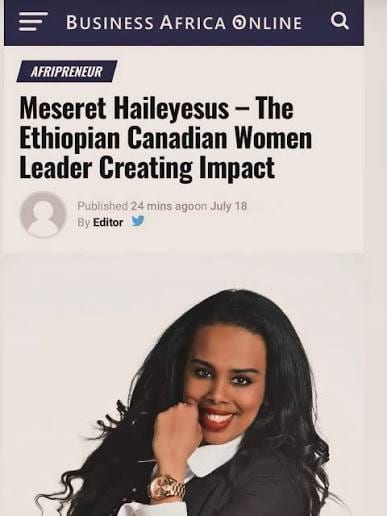 Business Africa Online feature on Meseret Haileyesus